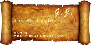 Groszfeld Judit névjegykártya